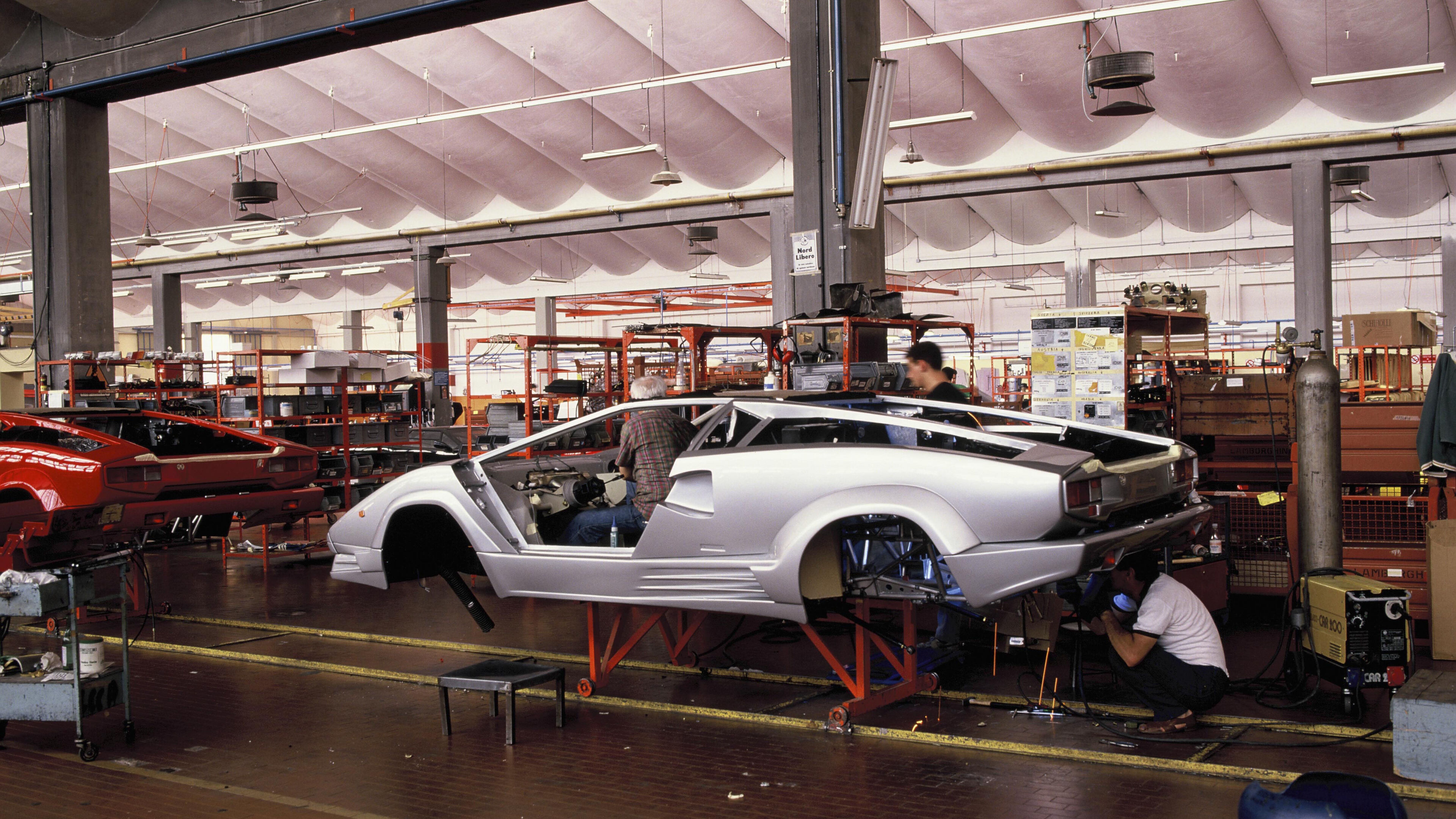 Lamborghini Countach archive assembly line