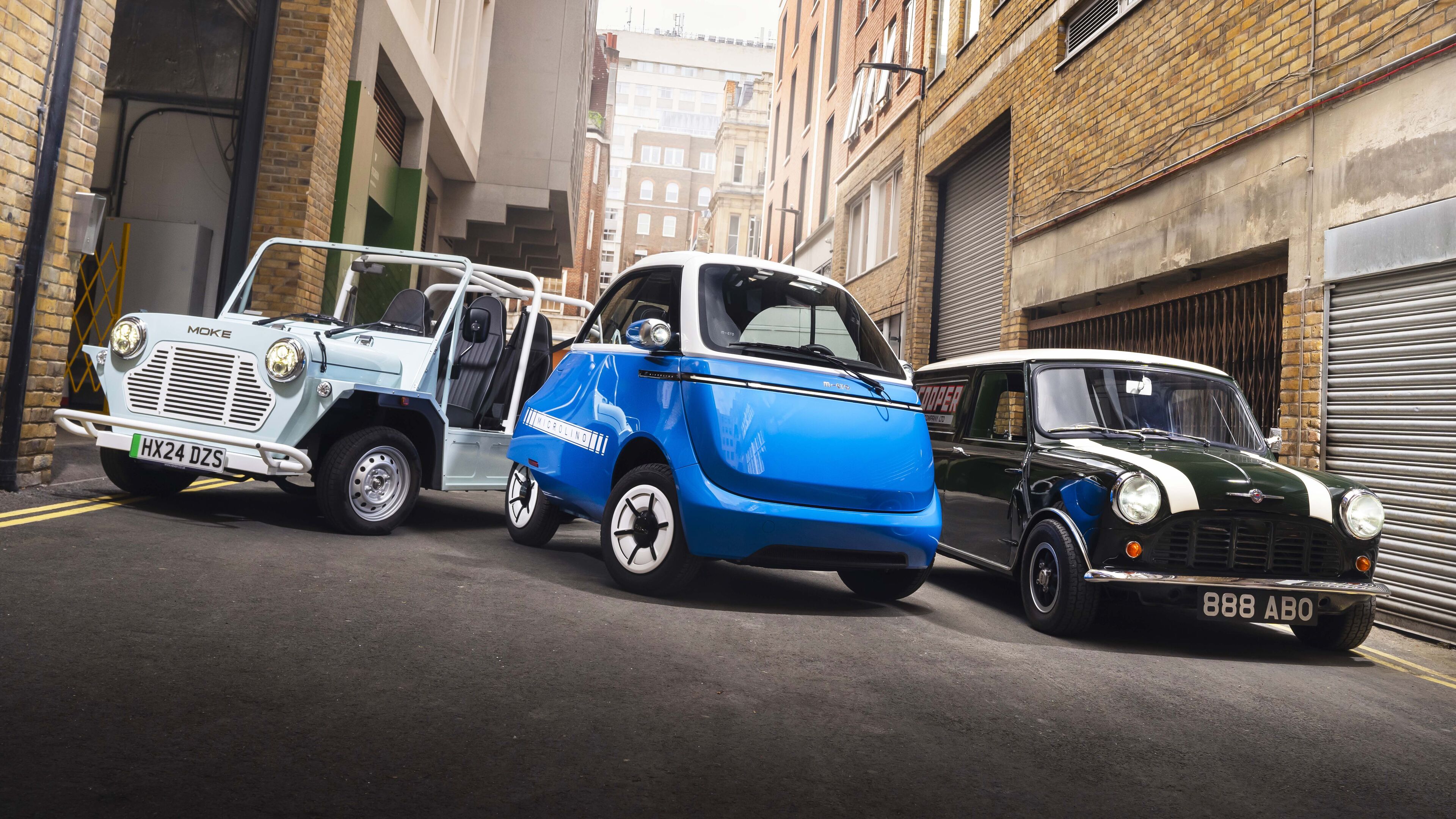 Moke, Microlino, Mini Cooper van