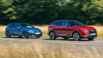 VW Golf R-Line vs Nissan Qashqai Tekna+