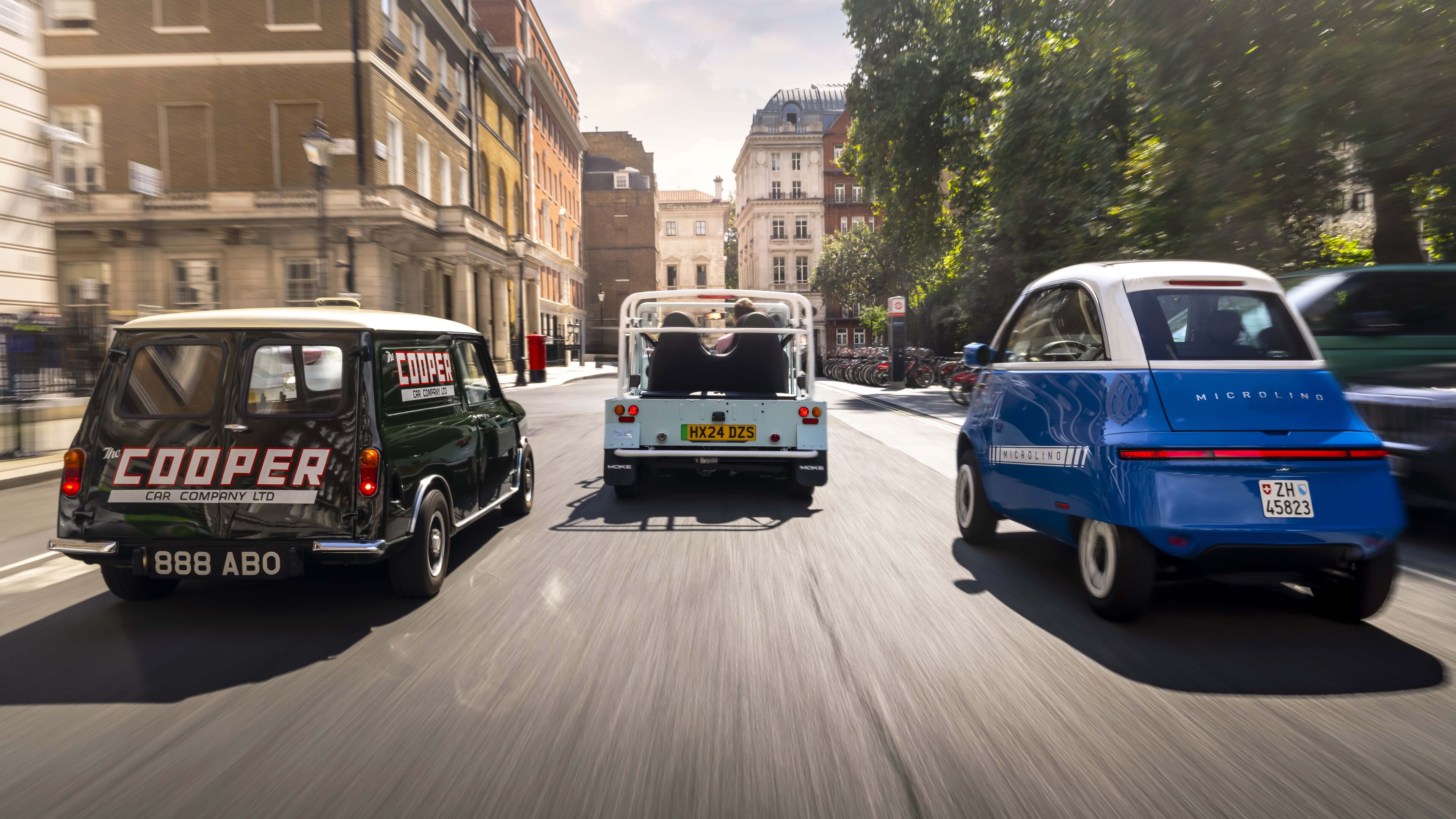 Moke, Microlino, Mini Cooper van