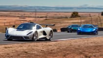 Hennessey Venom F5 Revolution, Koenigsegg Jesko Attack, Rimac Nevera