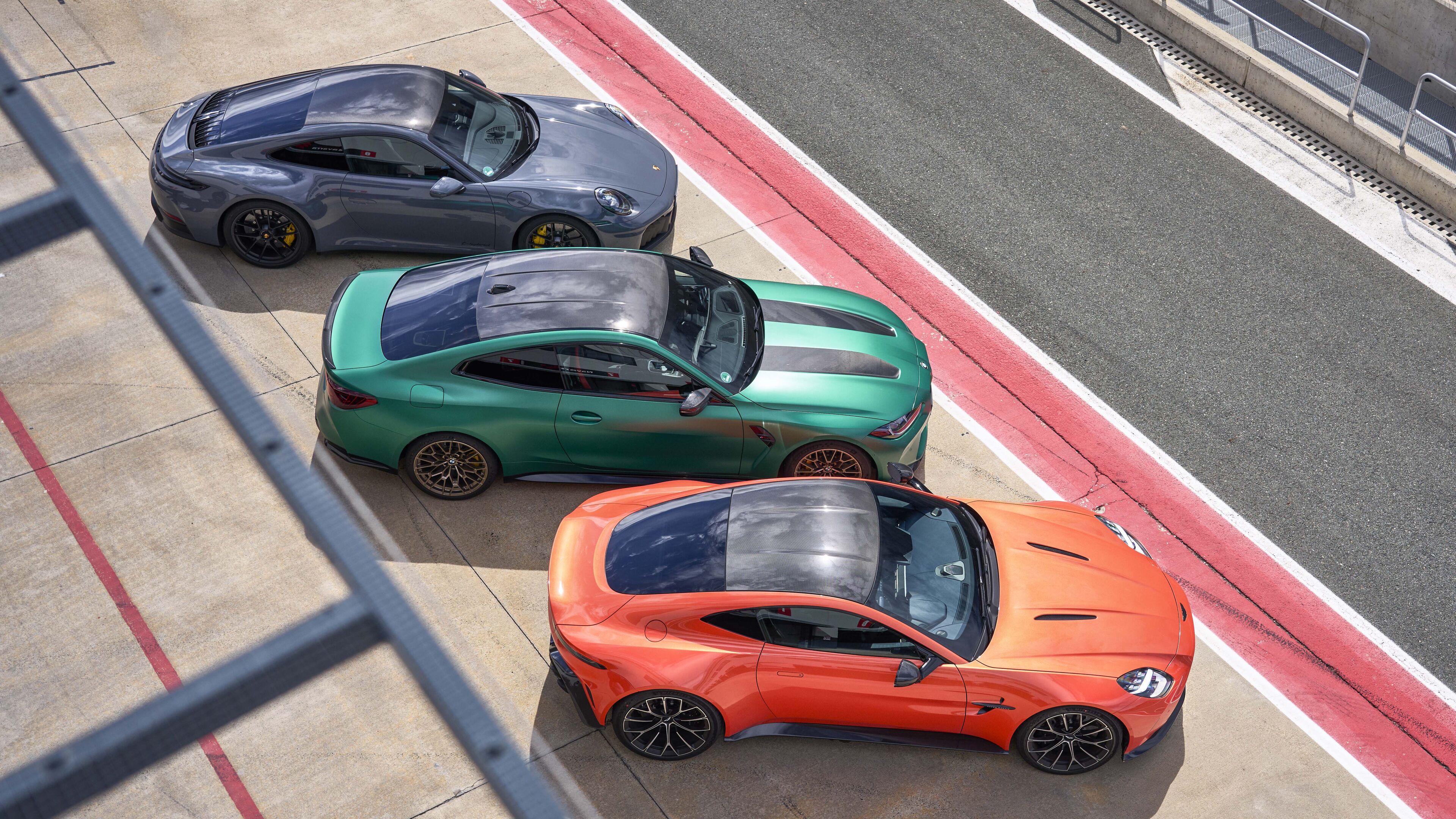 Aston Martin Vantage, Porsche 911 GTS, BMW M4 CS