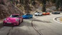 Porsche 911 S/T, McLaren 750S, Toyota GR Yaris, Aston Martin Vantage, Aston Martin Valkyrie