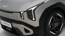 Close up of left headlight of Kia EV2 GT-line