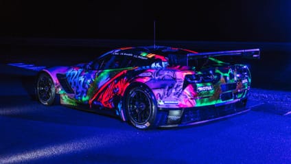 Corvette C7 glow in the dark rear quarter