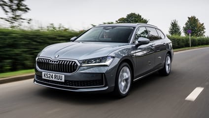 Skoda Superb Estate driving on road