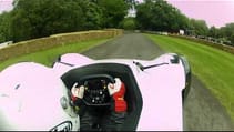 Top Gear magazine's Piers Ward drives a BAC Mono up Goodwood hill