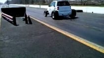 Big block in a smart car at No Limit Raceway