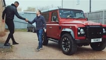 Anthony Joshua in a V8 Defender | Taxi | Top Gear