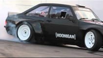 [HOONIGAN] Ken Block Slays Tires in the Gymkhana Escort at the Donut Garage