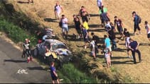 Impressive footage of a huge crash of Consani in ERC Rally at Zlin