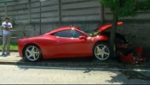 Ferrari 458 Italia crash into a tree!!