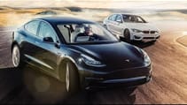 TESLA Model 3 vs BMW M3 Track Battle | Top Gear