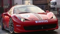 Ferrari 458 Challenge LOUD Sound on the Road !!