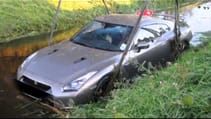 Nissan GTR crashed into the water! MUST SEE!