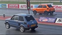 Taz Racing Fiat 126's at Santa Pod Raceway