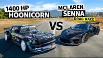 Ken Block’s 1,400hp AWD Ford Mustang Hoonicorn Vs a McLaren Senna Merlin // Hoonicorn Vs the World