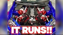 IT RUNS! The V12 QUAD TURBO Toyota 86 is alive!