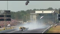 Matt Hagan and Robert Hight blow the bodies off of their Funny Cars side-by-side