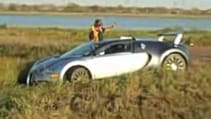 Bugatti lands in salt water lagoon