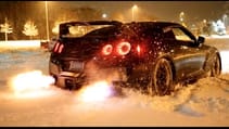 GTR Snow Launch Control Flamethrower!