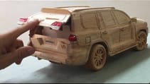 Wood Carving - TOYOTA Land Cruiser V8 2020 (New Version) - Woodworking art