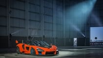 The McLaren Senna laying down rubber at the new McLaren Composites Technology Centre