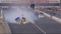 Ron Capps engine explodes at the 2014 Winternationals