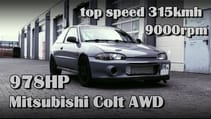 Quickest Mitsubishi Colt AWD in germany 978HP & 871Nm