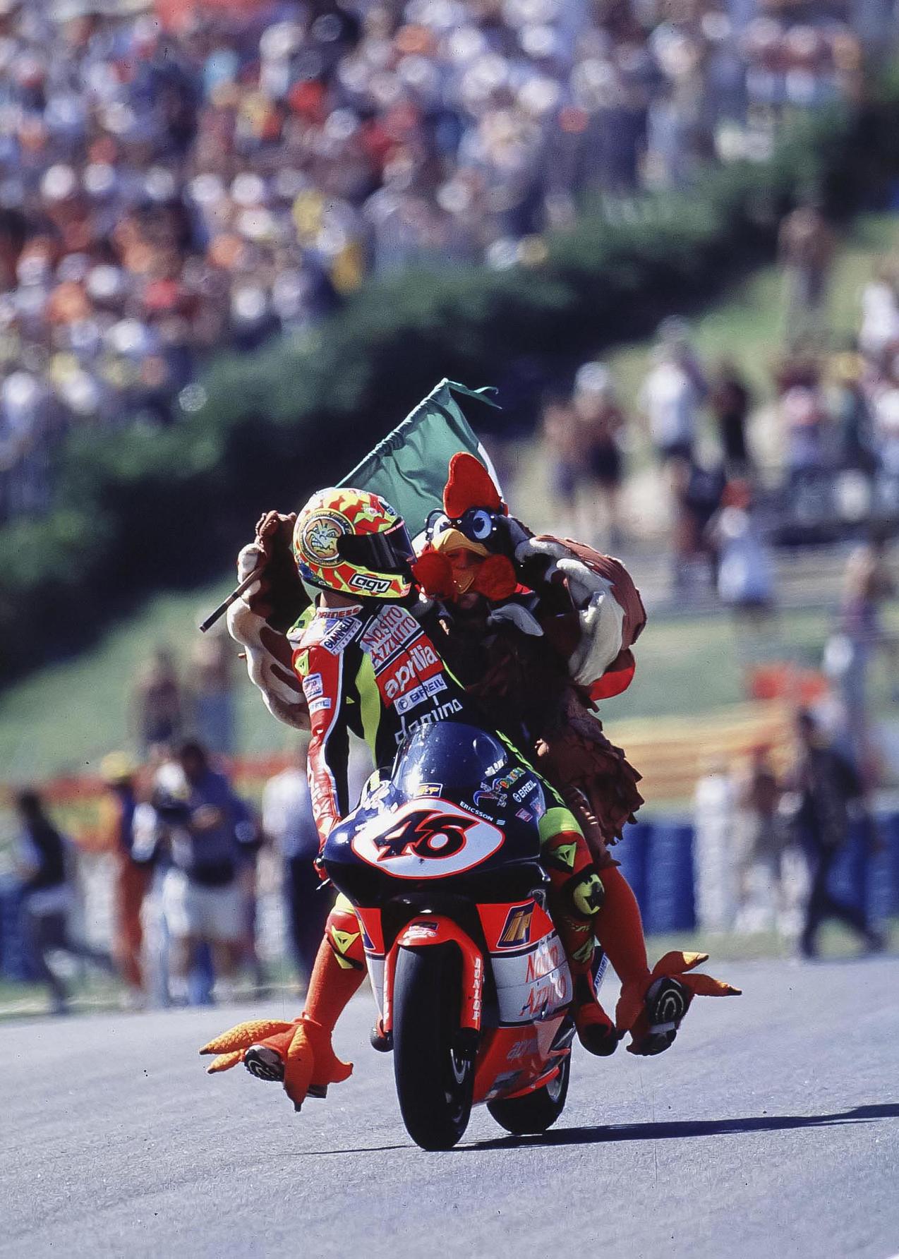 Valentino Rossi chicken celebration