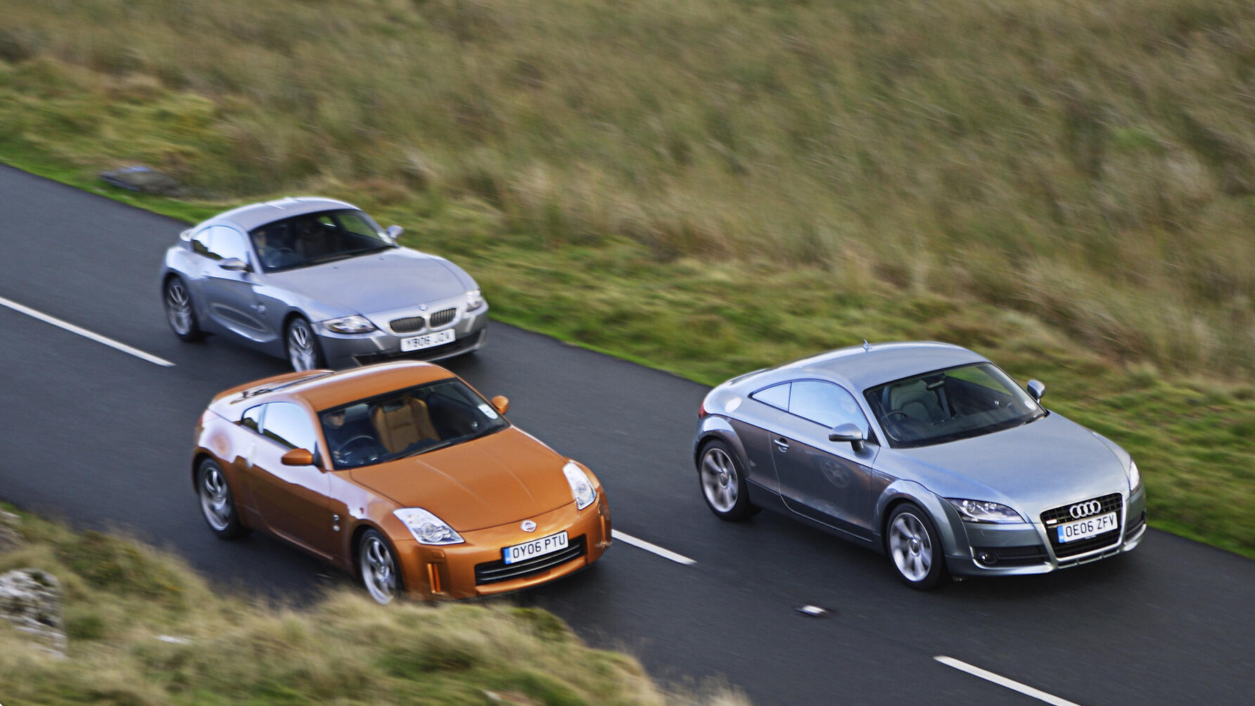 Audi TT vs BMW Z4 Coupe vs Nissan 350Z GT