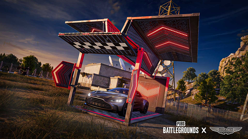 PUBG: BATTLEGROUNDS gameplay shot of an Aston Martin