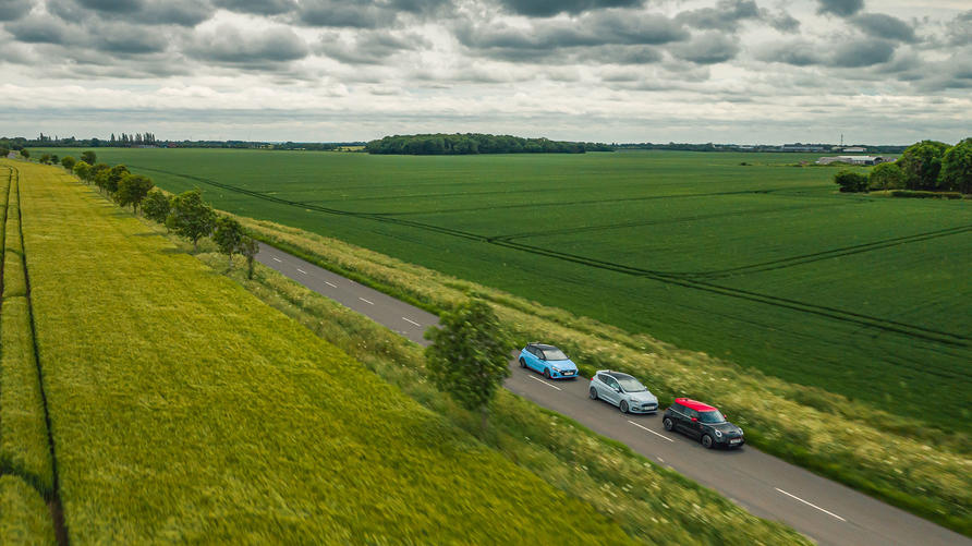 Hyundai i20N vs Ford Fiesta ST vs Mini JCW Cooper Top Gear