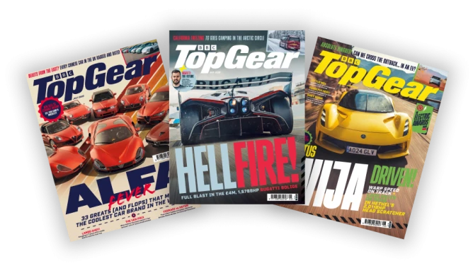Three covers of Top Gear magazine